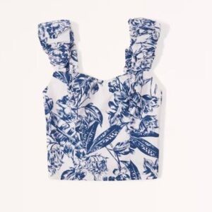 XS Abercrombie and Fitch bubble strap Poplin top!